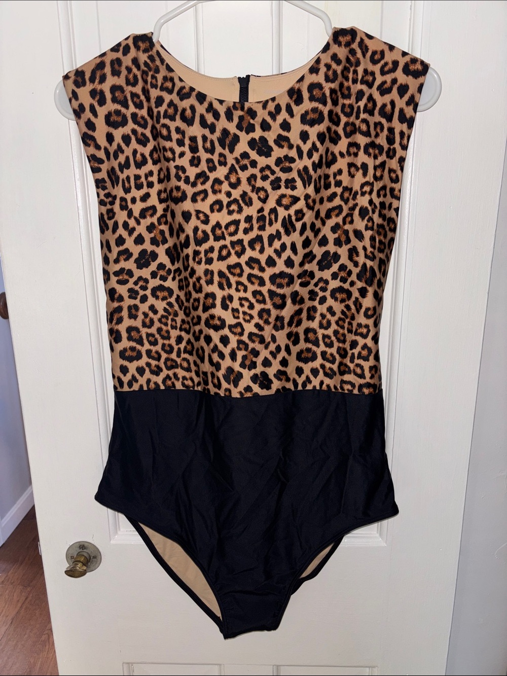 summersalt Leopard Print & Black One-Piece Swimsuit